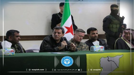 إجتمع القائد العام لقوات سوريا الديمقراطية مظلوم عبدي برفقة عدداً من القياديين العسكريين ضمن صفوف قسد والقيادة العامة لقوى الامن الداخلي في شمال وشرق سوريا | Fermandarê Giştî ya Hêzên Sûriya Demokratîk Mezlûm Ebdîê tevî hejmarek ji serkirdeyên leşkerî yên Hêzên Sûriya Demokratîk (QSD) û Fermandariya Giştî