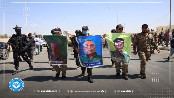 تشييع رسمي ومهيب لأحد أعضاء قواتنا واثنين من مقاتلي قوات سوريا الديمقراطية في مدينة الطبقة | Merasîmek bi heybet ji endamê hêzên me û 2 şervanên Hêzên Sûriya Demokratîk li bajarê Tebqayê