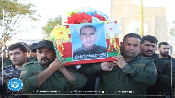 تشييع جثمان الشهيد محمد عاصم أحمد في مقاطعة الجزيرة | Merasîma oxirkirina cenazeyê Şehîd Mihemed Asêm Ehmed li Kantona Cizîrê