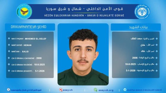 بيان بشأن استشهاد أحد رفاقنا في مقاطعة الرقة | Daxuyanî derbarê şehadeta rêhevalekî me li Kantona Reqayê