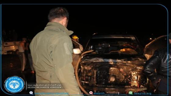 إخماد حريق نشب في أحد السيارات بمقاطعة الرقة